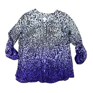 Woman’s Chicos leopard print button-down top size 3